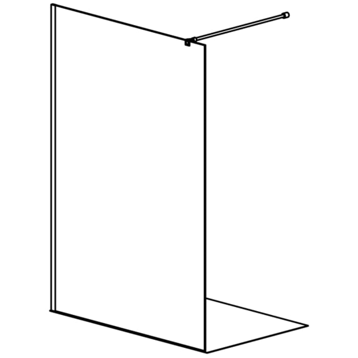 GEO maw flex 1-tlg. Seitenwand mit Wandprofil und ESG, 90 cm