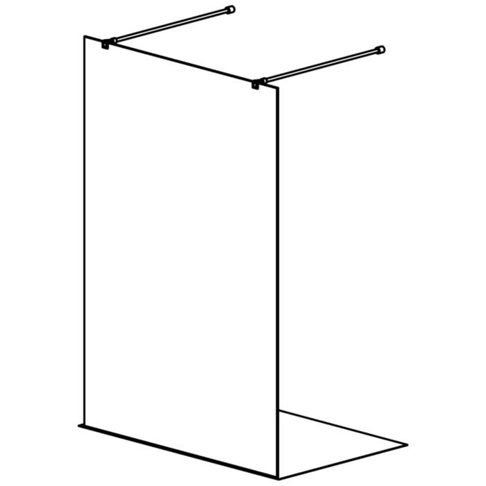 GEO maw flex 1-tlg. freistehende Seitenwand mit ESG, 120 cm