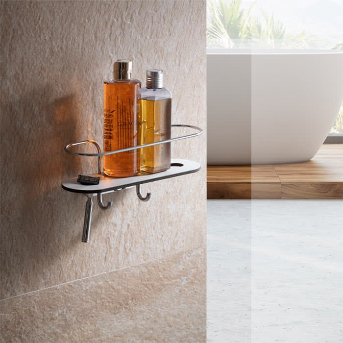 Giese Duschkorb mit Haken und Halter für Rasierer