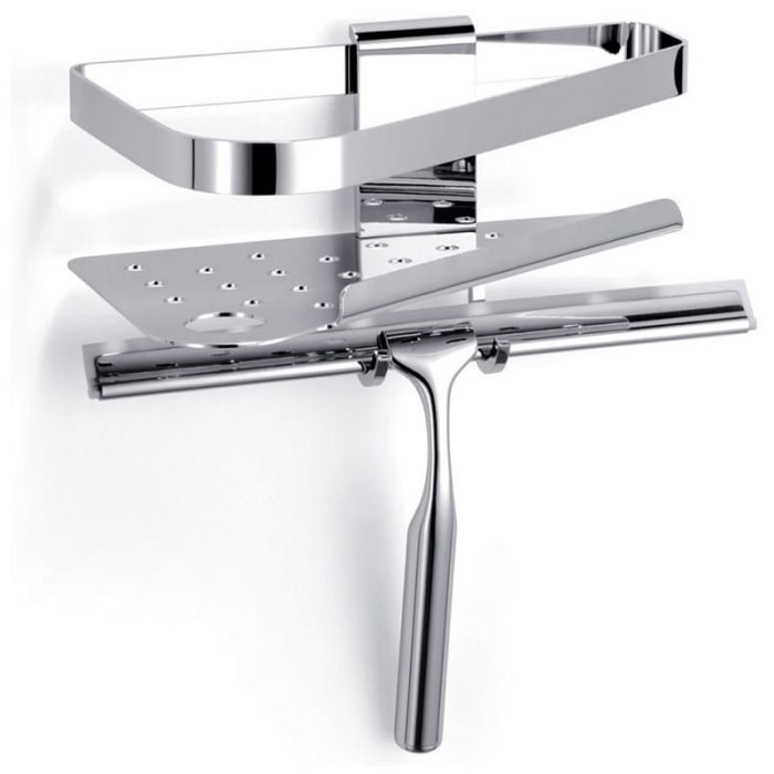 Giese Duschkorb Newport mit Halter für Rasierer Eckmodell mit Wischer