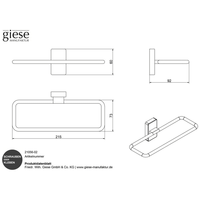 Giese Gifix 21. Handtuchbügel