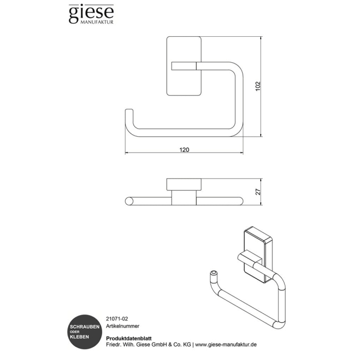 Giese Gifix 21. Papierhalter