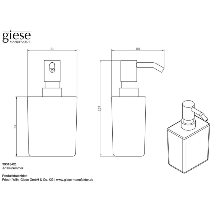 Giese gifix tono Lotionspender, Standmodell
