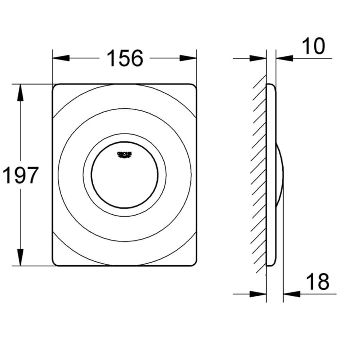 GROHE Surf WC Abdeckplatte