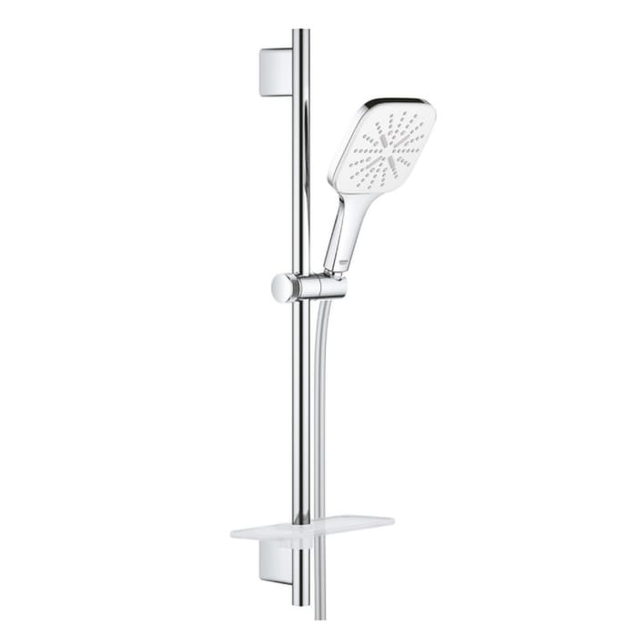 GROHE Rainshower SmartActive 130 Cube Brausestangenset, 3 Strahlarten, Brausestange 60 cm