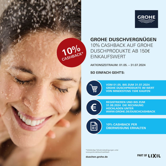 GROHE Rainshower 310 Mono Kopfbrause, runde Ausführung, ohne Durchflussbegrenzung