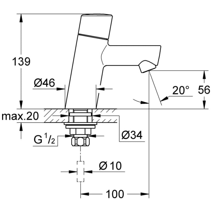 GROHE Concetto Standventil, DN 15