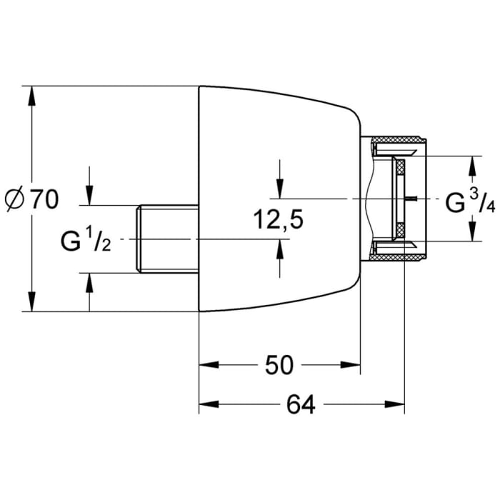 GROHE S-Anschluss, absperrbar