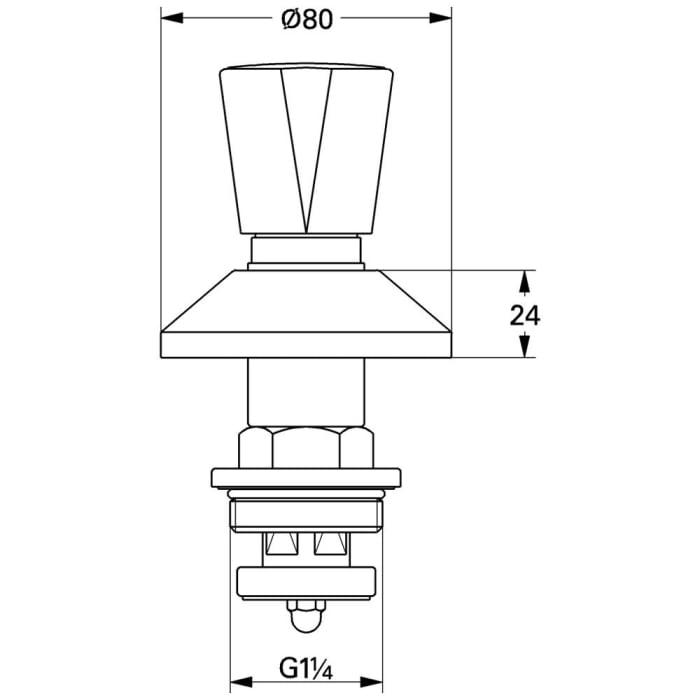 GROHE Oberteil Costa für UP-Ventile 5/4 Zoll