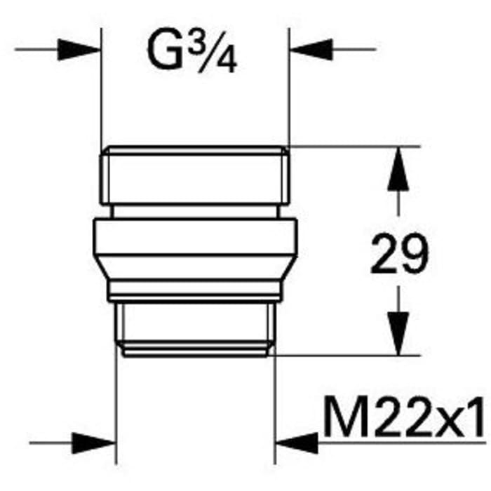 GROHE Nippel zum Umrüsten