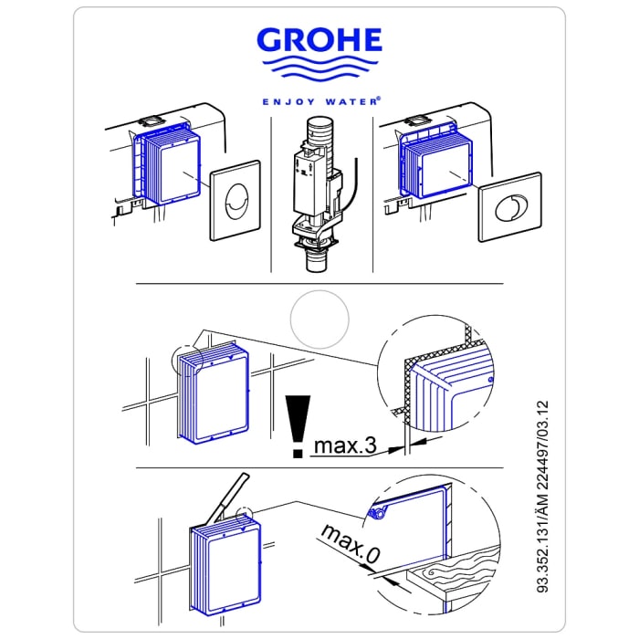 GROHE Revisionsschacht für große Abdeckplatten