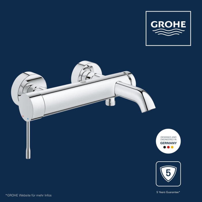 GROHE Essence New Einhand Wannebatterie Aufputz
