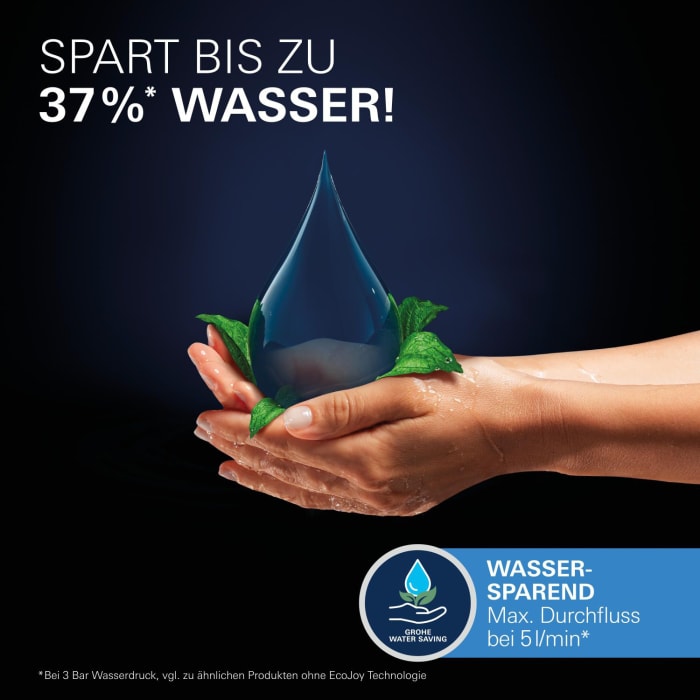 GROHE Essence Einhand-Waschtischbatterie M-Size mit Push-open Ablaufgarnitur