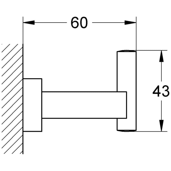 GROHE Essentials Cube Bademantelhaken