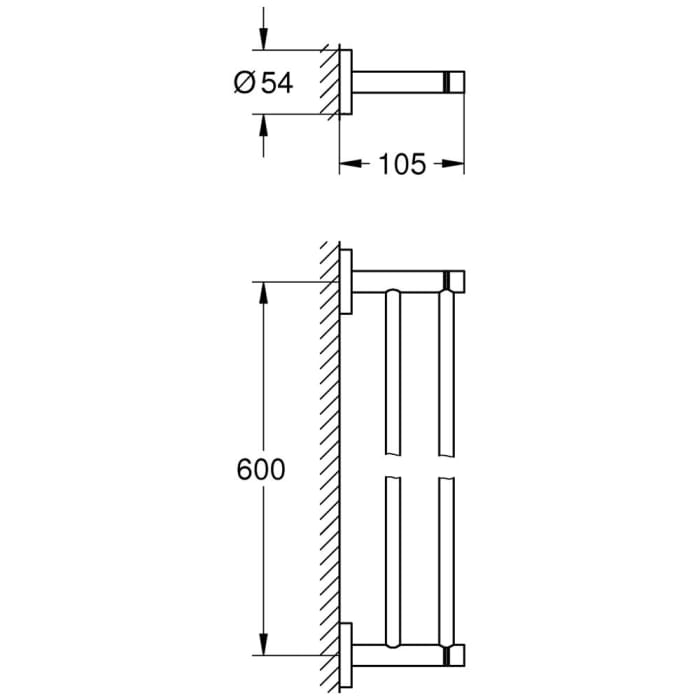 GROHE Essentials Doppel-Badetuchhalter