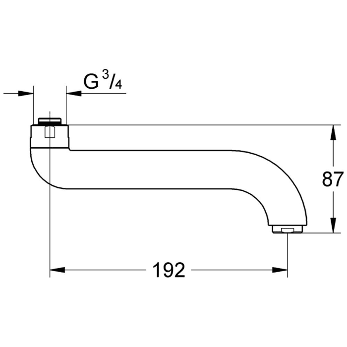 GROHE Gussauslauf Europlus E 19,2 cm
