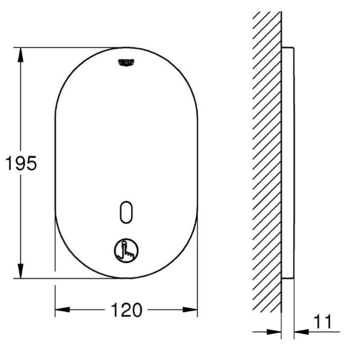 GROHE Eurosmart Cosmopolitan E Bluetooth Infrarot-Elektronik für Brausethermostat
