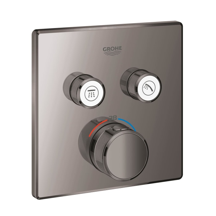 GROHE Grohtherm SmartControl Thermostat Fertigmontageset mit 2 Absperrventilen, eckige Ausführung