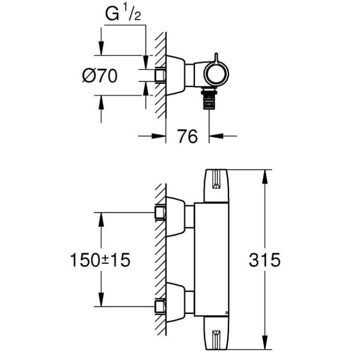 GROHE Grohtherm Special Thermostat-Waschtischbatterie
