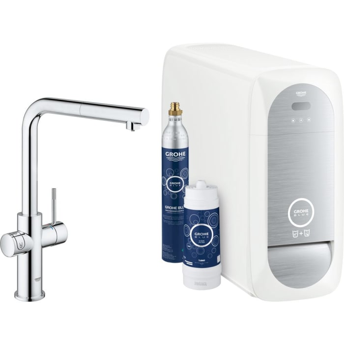 GROHE Blue Home L-Auslauf Starter Kit mit herausziehbarem Auslauf