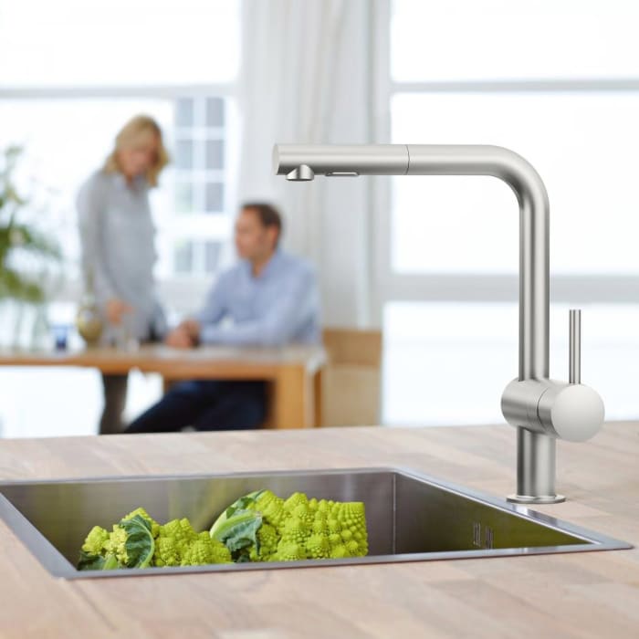 GROHE Minta Einhand-Spültischbatterie mit herausziehbarer Spülbrause SpeedClean