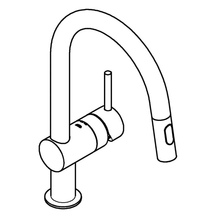 GROHE Minta Einhand-Spültischbatterie mit herausziehbarer Spülbrause