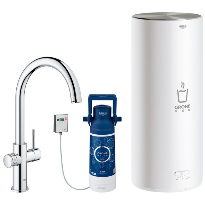 GROHE Red Duo Armatur und Boiler Größe L, Armatur mit C-Auslauf