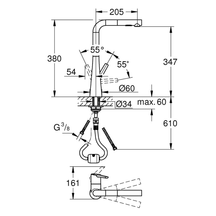 GROHE Zedra Einhand-Spültischbatterie