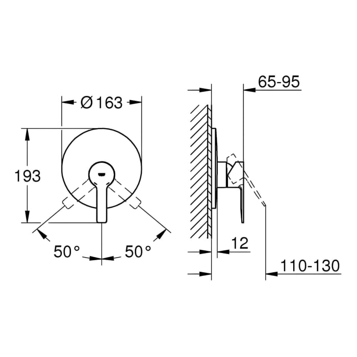 GROHE Lineare New Einhand-Brausebatterie Unterputz