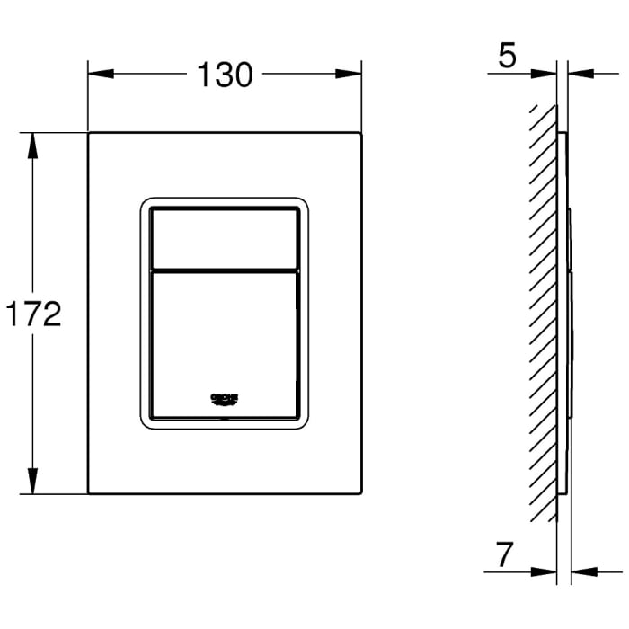 GROHE Rapid SL 3-in1 Set für WC mit Skate Cosmo S Abdeckplatte