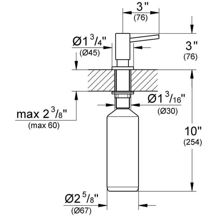 GROHE Cosmopolitan Einbau-Spülmittelspender