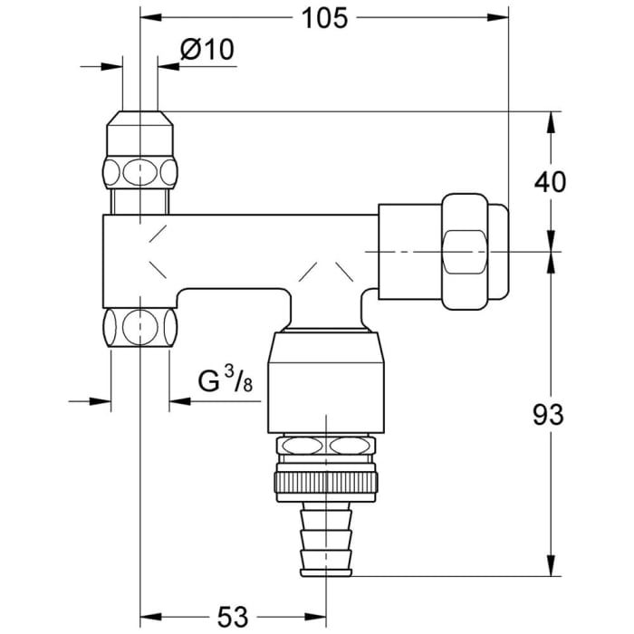 GROHE Eggemann Original WAS Ventil Eckfix DN 10