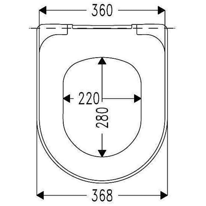 Hamberger Move WC-Sitz mit Softclose für Renova Nr.1 Wand-WC