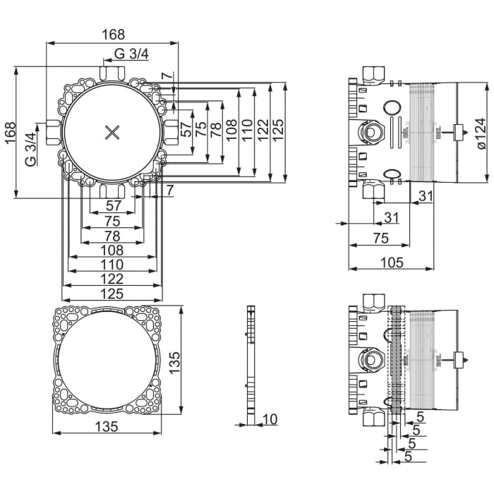 Hansa HANSABLUEBOX Grundeinheit, mit Vorabsperrung