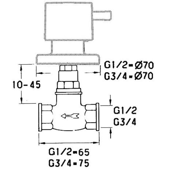 Hansa UP-Einbaukörper Unterputzventil DN20 mit Präzisa-Spindel-Oberteil