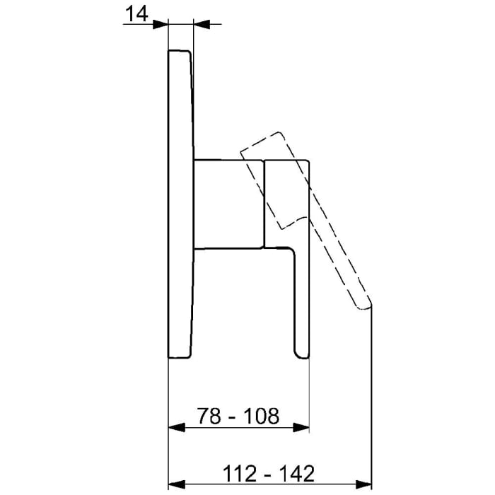 Hansa HANSADESIGNO Style Fertigmontageset mit Funktionseinheit Einhand-Brause-Batterie