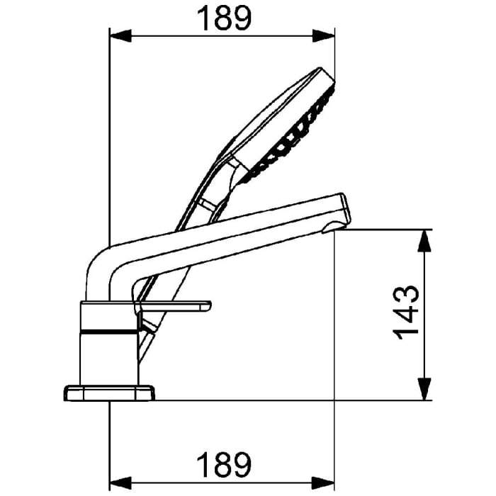 Hansa HANSADESIGNO Style Einhandmischer für 4-Loch-Einbausets