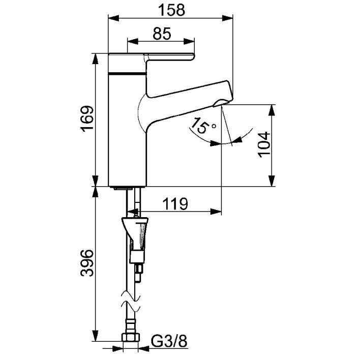 Hansa HANSADESIGNO Style Waschtisch-Einhand-Einlochbatterie