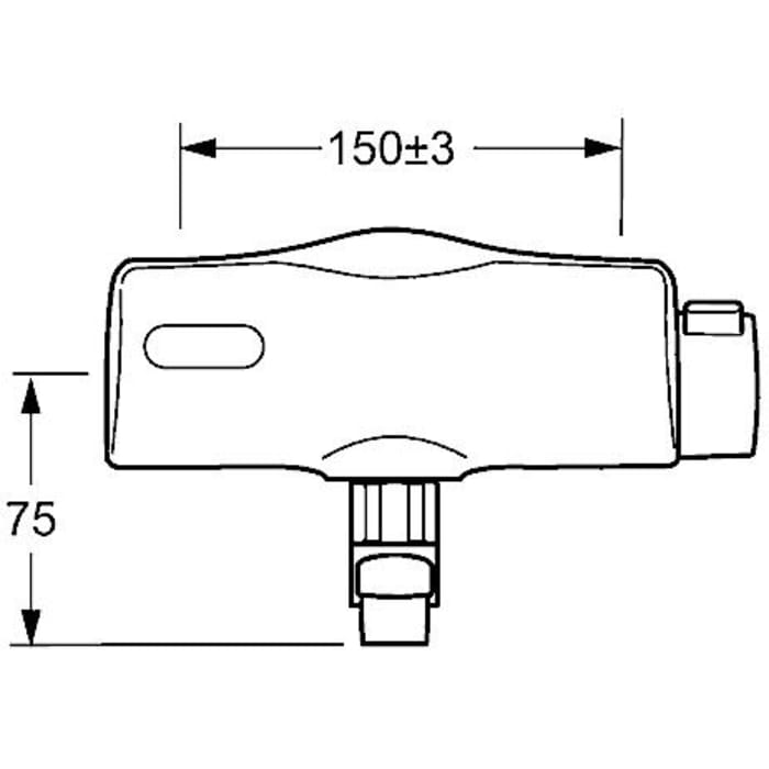 Hansa HANSAELECTRA Waschtisch-Elektronik-Batterie, Batteriebetrieb für Wandaufbau