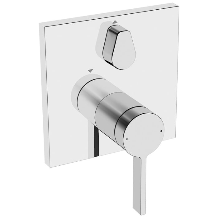 Hansa HANSALOFT Einhand-Wannen-Funktionseinheit mit Sicherungseinrichtung, Rosette eckig