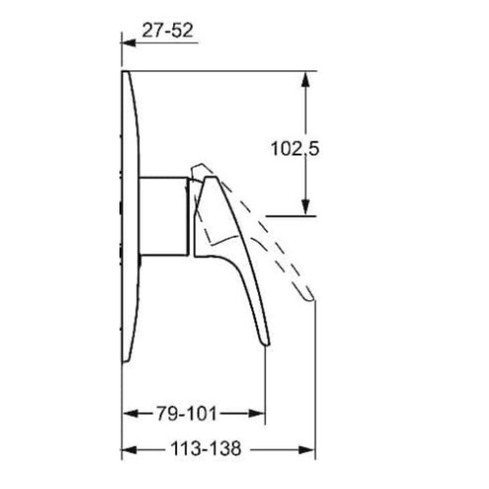 Hansa HANSAMIX Fertigset Einhand-Brause-Batterie