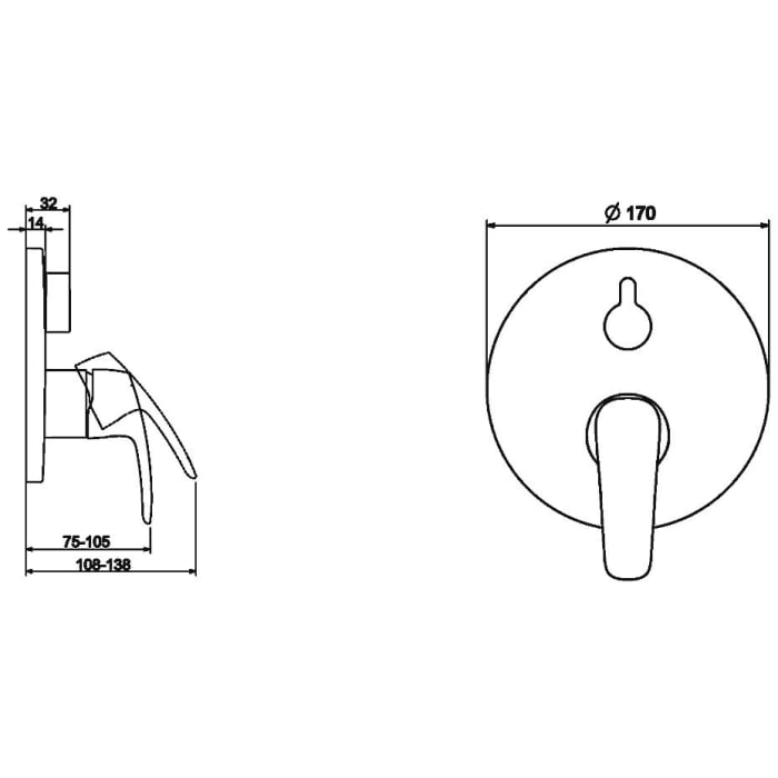 Hansa HANSAPINTO Fertigmontageset mit Funktionseinheit Einhand-Wannen-Batterie mit Sicherungseinrichtung