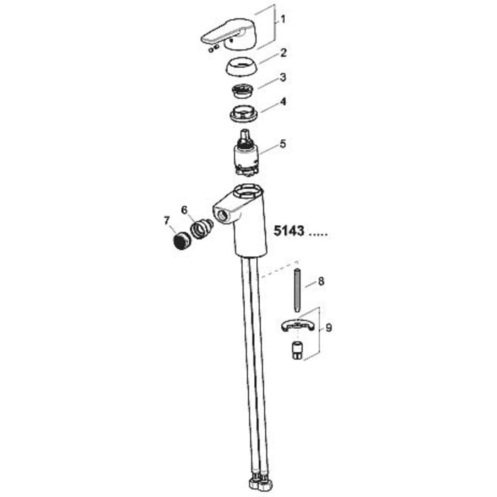 Hansa HANSAPOLO Einhand-Einlochbatterie für Sitzwaschbecken