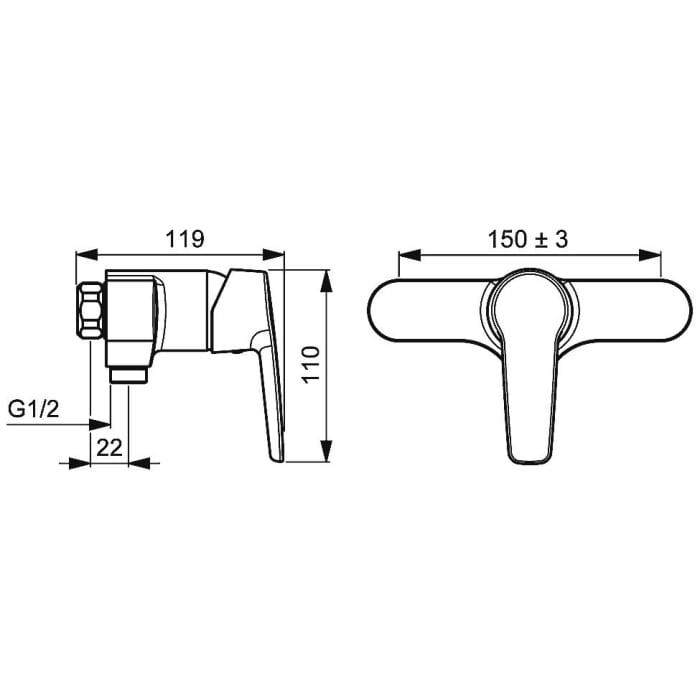 Hansa HANSAPOLO Einhand-Brause-Batterie