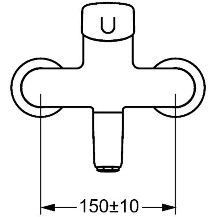 Hansa HANSAMEDIPRO Waschtisch-Einhand-Wandbatterie