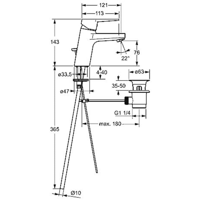 Hansa HANSATWIST Waschtisch Einhand Einlochbatterie