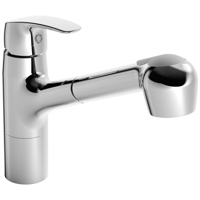 Hansa HANSAPINTO Spültisch-Einhand-Einlochbatterie mit herrausziehbarer Geschirrbrause