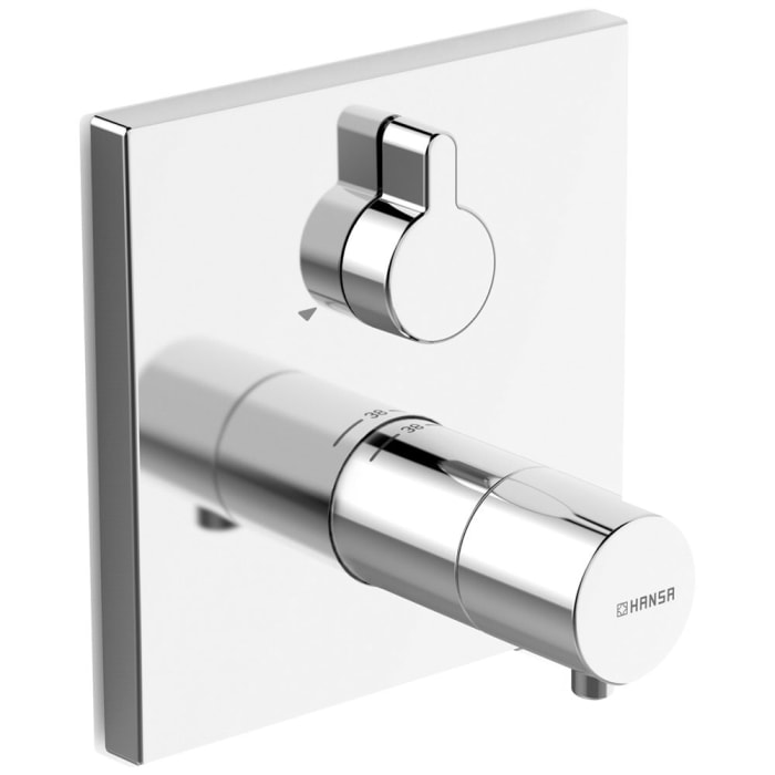 Hansa HANSALIVING Fertigmontageset mit Funktionseinheit Thermostat-Wannen-Batterie, Rosette eckig