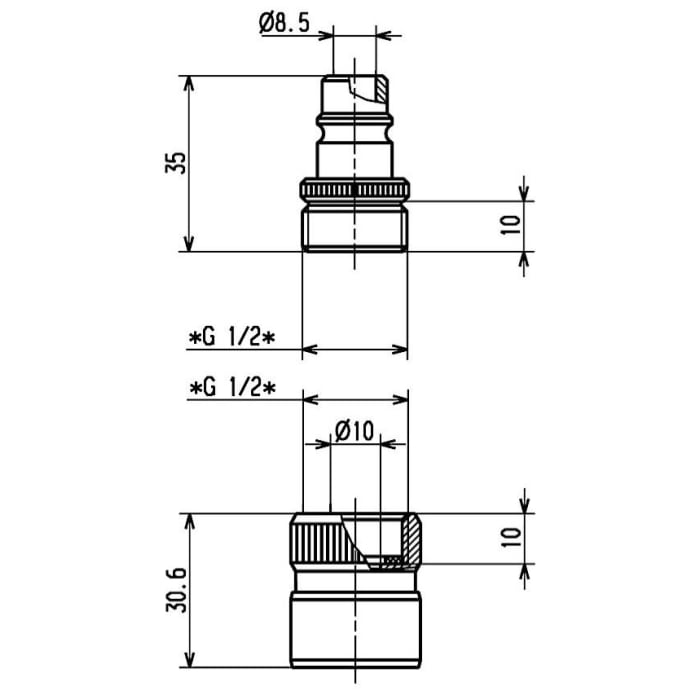Hansa Brauseschlauch Steckkupplung