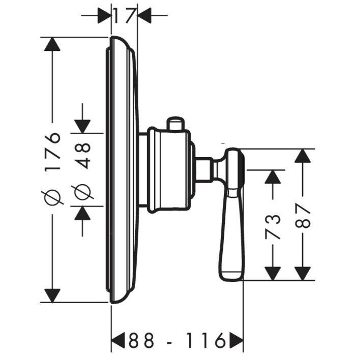 AXOR Montreux Thermostat UP mit Hebelgriff